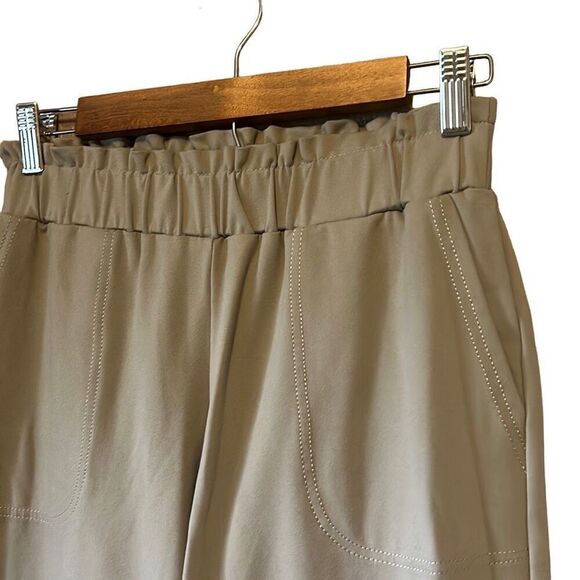 Pull On Wide Leg Lounge Pants High Waist Elastic Waistband Trousers - Picture 3 of 5